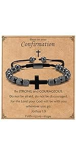 Catholic Virgin Mary Cross Bracelet Gifts for Girls Teens Women, Rosary Beads Charm Link Chain Bracelet Christmas Christian Religious Jewelry Gifts