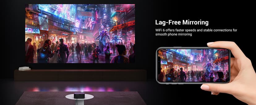 Official Licensed Netflix Smart Projector, HAPPRUN Projector 4K with Wifi and Bluetooth, DoIby Audio,Built-in Apps, Native1080P 1000 ANSI,Electric Focus,Movie Projector for Home Cinema,Outdoor,Indoor