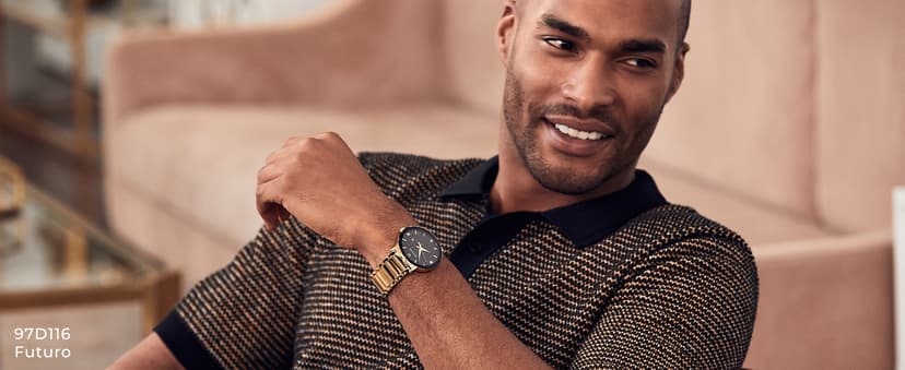 Bulova Men's 3-Hand Quartz Watch with Diamond Dial and Edge to Edge Crystal