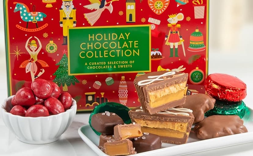 A Gift Inside Holiday Chocolate Christmas Collection Gift Tin