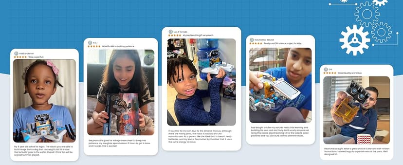 Sillbird 12-in-1 Solar Robot Building Kit STEM Gift for Boys Aged 8-13, DIY Science Educational Robotic Toys for Kids Teens Birthday, Powered by The Sun with 190 Pieces