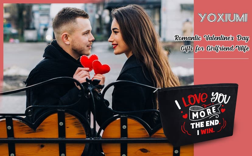 I Love You Gifts for GF Valentines Gift Bags Valentines Day Gift I Love You Cosmetic Bag for Her Anniversary Bag for Girlfriend Wife Women