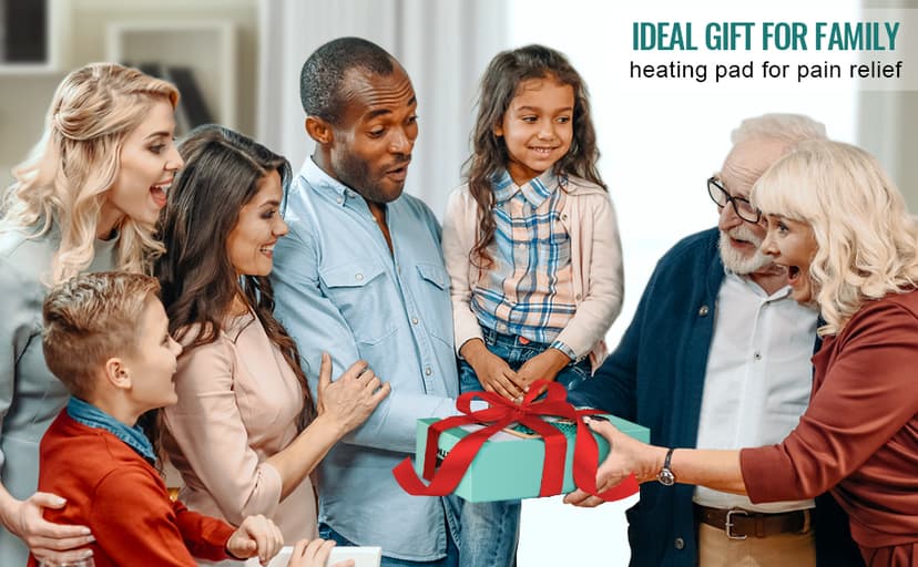 Electric Heating Pads for Back Neck Shoulder Pain Relief, Gifts for Women, Men, Mom, Dad, Christmas, Mothers Day, Fathers Day with Auto Shut Off & 6 Heat Settings, Moist Dry Heat Options