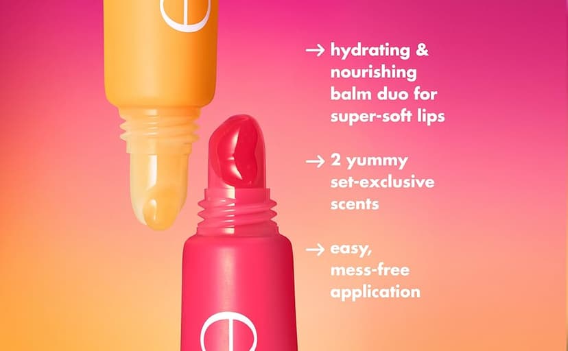 e.l.f. Squeeze Me More Lip Balm Duo, Moisturizing Balm For A Sheer Tint Of Color, Made With Hyaluronic Acid, Vegan & Cruelty-Free, Mango & Watermelon