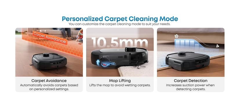 eufy Robot Vacuum E25, HydroJet System with Roller Mop, 20,000 Pa Turbo High Suction, All-in-One Robot Vacuum and Mop Combo for Home, Edge-to-Corner Cleaning, Zero-Tangle Design, AI Obstacle Avoidance