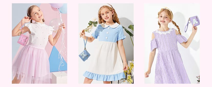 COSHAYSOO Initial RFID Girls Wallet Wristlet Christmas Stocking Stuffers Birthday Gift Ideas for 6 7 8 9 10 11 12 13 14 Year Old Girl Girly Gifts Tween Preteen Teen Preppy Trendy Stuff Pink Letter A