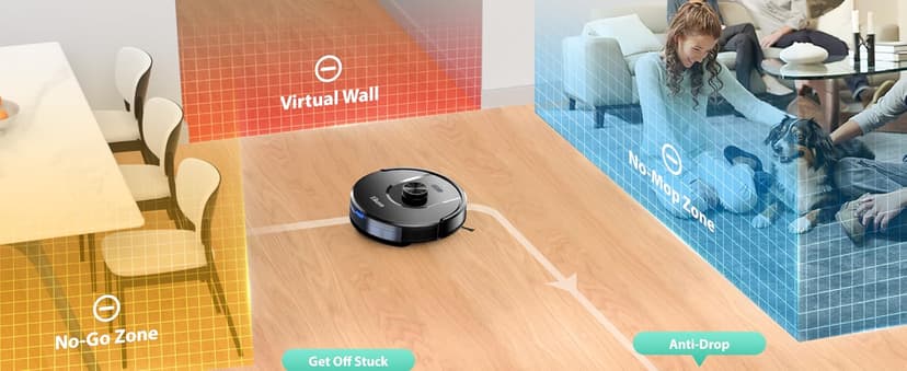 Tikom Robot Vacuum and Mop, 6000Pa Robotic Vacuum Cleaner with Self-Emptying Base, 90 Days Capacity, LiDAR Navigation, Home Mapping, Ideal for Pet Hair, Hard Floors, Carpet (L8000 Plus)