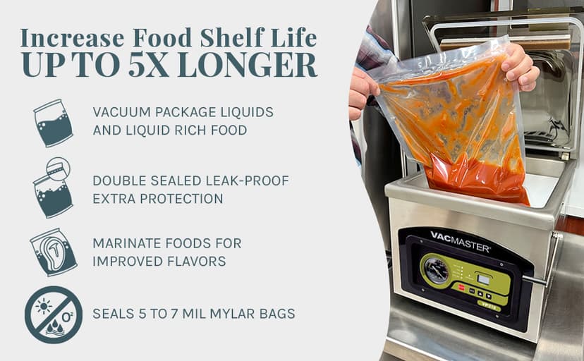 VacMaster VP210 Maintenance-Free Chamber Vacuum Sealer with 10.25” seal bar