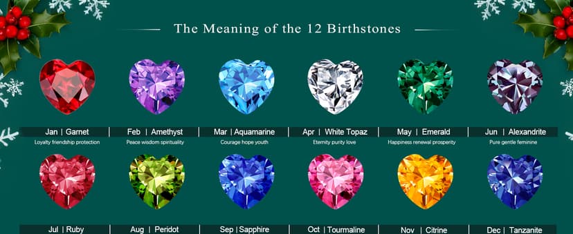 Iefil Christmas Gifts for Wife Women - 925 Sterling Silver Double Birthstone Necklace, Anniversary Birthday Gifts for Women, Jewelry Gift for Wife Girlfriend Mom Her