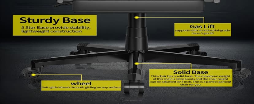 Gaming Chairs for Adults Tall and Kids,Lumbar Support,LED Lights,High Back Reclining Computer Chair with Headrest (Black+Blue)