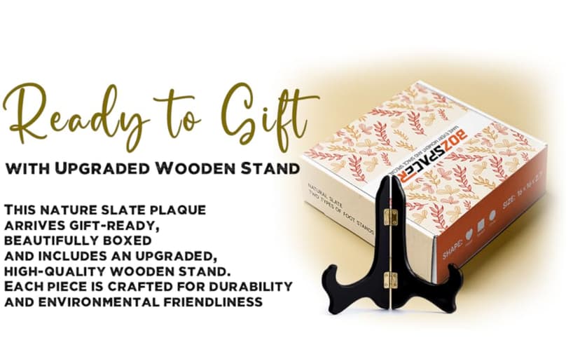 Golden Couple Slate Plate – 50th Wedding Anniversary for Parents, Gifts for Husband and Wife – Unique Decorative Keepsake Sign to Celebrate 50 Years of Love and Marriage