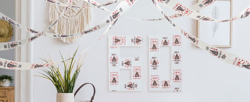 60th Birthday Gifts for Women, Men, Her, Him - Happy Prank Toilet Paper - 60th Birthday Decorations, Party Supplies Favors - 60 Years Old Funny Gag Gift Ideas, Novelty Bday Present for Friends, Family