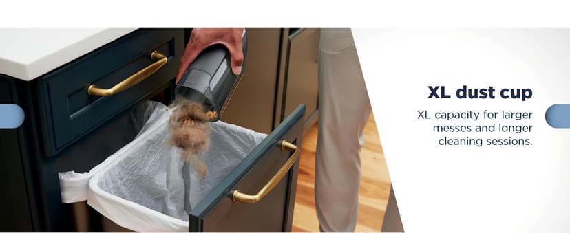 Shark Cyclone PET Handheld Vacuum with 8" Crevice Tool, HyperVelocity Suction, Navy Blue/Grey, CH701