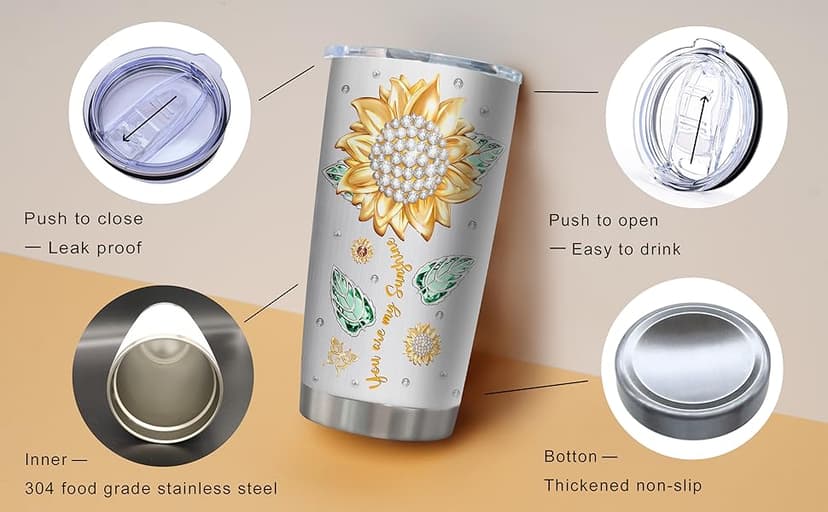 Muilzon Best Big/Little Sister Gifts from Sisters Tumblers 20oz - Cool/Funny Gifts for Sister from Brother Coffee Mug - Christmas Mothers Day Birthday Gift Ideas for Sis Cup