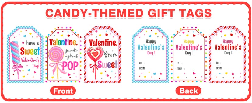 Valentines Day Gifts for Kids - 24 Pack Giant Lollipop-Shaped Stationery Set with Valentine's Cards Pencils Stickers Erasers Stampers Sharpener for Classroom Exchange School Boys Girls Party Favors