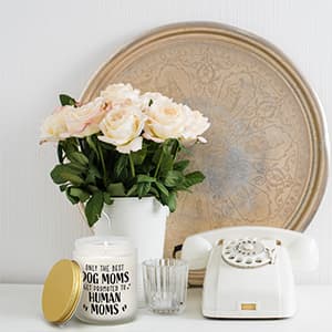 New Mom Gifts for Pregnant Women, Funny Dog Mom Pregnancy Gift for Expecting Moms, Mother to be Gift for First Time Mommy, Congrats on Pregnancy Candle Present for Wife Friend Sister