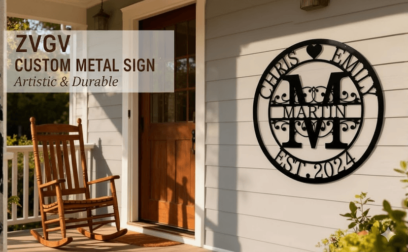 Custom Metal Signs | Personalized Monogram Name Sign | Wedding Gifts for Couples 2025 | Outdoor Wall Art for Family Name | Anniversary Wedding Gifts for Women, Wife, Parents, couple