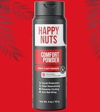 HAPPY NUTS Comfort Cream Deodorant For Men: Anti-Chafing Sweat Defense, Odor Control, Aluminum-Free Mens Deodorant & Travel Essential for Men's Private Parts 3.4 fl oz (Original)