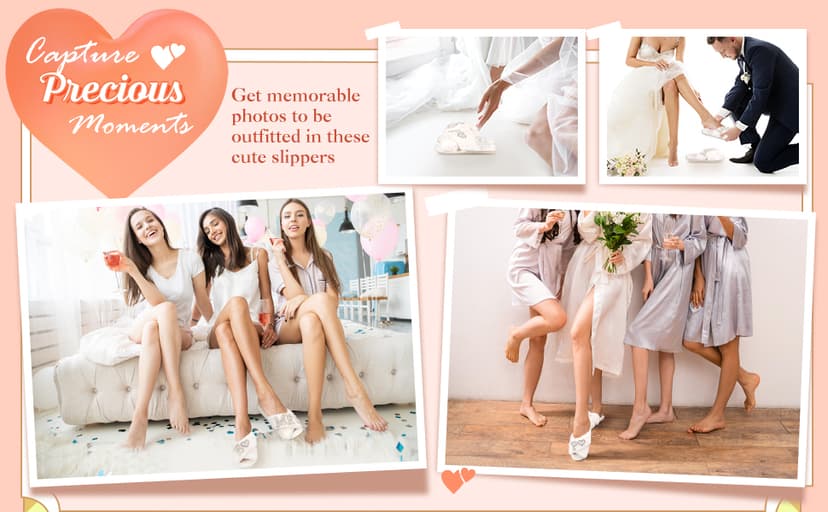 Tarpop Bride Slippers Mrs Slipper for Wedding with Personalized Initial Pearl Design Bridal Gifts