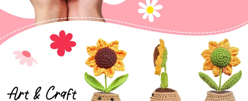 Gossby Gift for Mom - Positive Sunflower Doll Crochet with Card - Love You Forever - Mom Gift from Daughter, Son, Kid - Mothers Day, Christmas, Birthday Present Idea - Knitted Decor