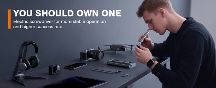 JOREST Mini Electric Screwdriver, Precision Set with 38-in-1 Magnetic Bits, Repair Tool Kit for iPhones, Laptop, Drone, Game Console, Camera, Toys; Stocking Stuffers for Men;Birthday Gift for Father