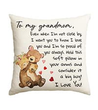 AVOIN colorlife to My Sister Throw Pillow Cover, 18 x 18 Inch Christmas Sister's Gift Lady Girls Birthday Cushion Case from Sister Brother