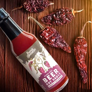 Beer-infused Hot Sauce Variety 3-pack (Includes Asian Sriracha, Garlic Serrano, & Roasty Chipotle) - Craft Beer Gift, Hot Sauce Gift Set, Beer Sauce, BBQ Sauce, Beer Lover, Grill + Man Cave