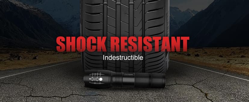 Victoper LED Flashlight 2 Pack, Bright Tactical Torch High Lumens with 5 Modes, Waterproof Zoomable Flash Light for Outdoor, Gifts for Men, Dorm Room Hunting Camping Essentials Gear for Guys