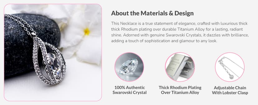 TRYNDI Necklace - Gifts for Wife from Husband: Christmas, Anniversary, Birthday Ideas; Romantic Gifts for Her