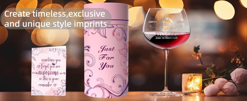 21ST Birthday Gifts for Her, Vintage 2004 Engraved 21st Wine Glass, 21 Year Old Birthday Decorations For Women, Funny 21 Bday Gifts Idea For Women, Friends, Daughter, Sister - Turning 21 Present