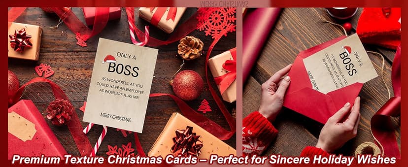 Ziwenhu Happy Christmas Card for Boss from Group, Merry Christmas Holiday Card, Boss Gifts for Women Men, Gift for Lady, Xmas Cards Gift Ideas for Female Male…