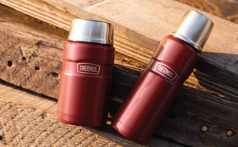 THERMOS Stainless King Vacuum-Insulated Compact Bottle, 16 Ounce, Matte Steel
