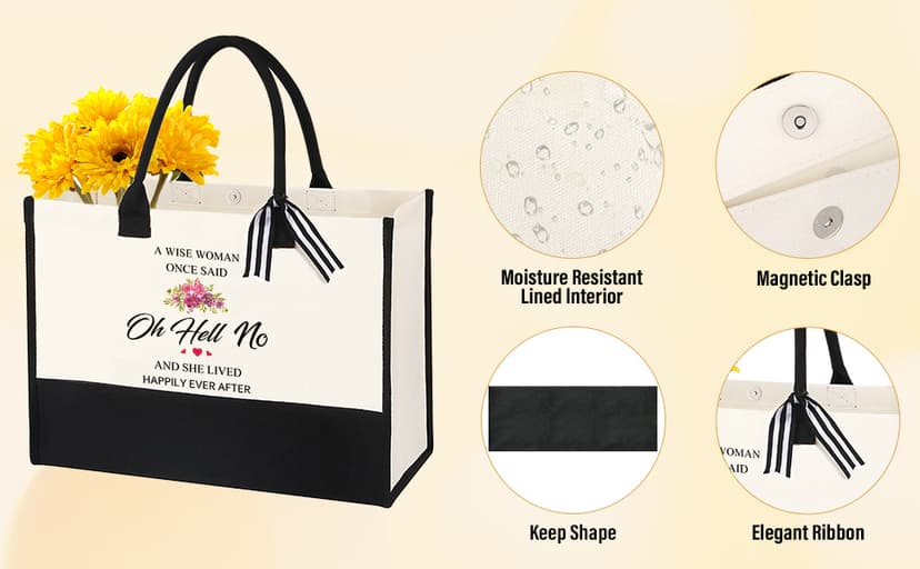 40th 50th 60th Birthday Gifts for Women Tote Bag Birthday Gifts Set for Mom Wife Sister Grandma Birthday Gifts for Her