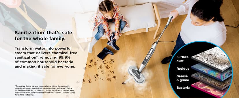 Shark Steam & Scrub with Steam Blaster Technology All-in-One Hard Floor Steam Mop with 3 Steam Modes & LED Headlights S8201, Rotator White