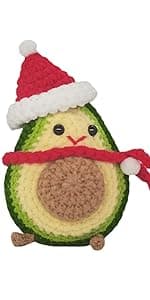 Funny Crochet Pickles 1 Pcs with Affirmations Cards for Inspirational Novelty Good Luck Gift and Party Decorations (KK-CKD04- REDCUM)