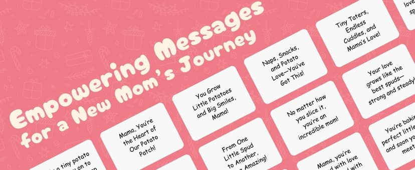 New Mom Gifts for Women - Tiny Potato with 30 Empowering Signs for New Moms - Gift for First Mothers Day - Postpartum Gift Idea for 1st Time Mother | Emotional Support Crochet for Moms After Birth