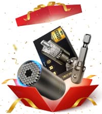 Stocking Stuffers for Men Adults Tools, Super Universal Socket Gifts for Men Grip Socket Set with Power Drill Adapter, Cool Gadgets Christmas Gift for Dad Men Husband Boyfriend Him Who Have Everything