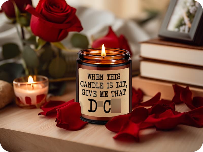 GSPY Scented Candle - Cute Gifts for Boyfriend - Bachelorette Gifts for Bride - Funny Christmas, Anniversary, Birthday, 5 Senses Presents for Him, Boyfriend, Husband, Men, Fiance, Couples, Women, Her