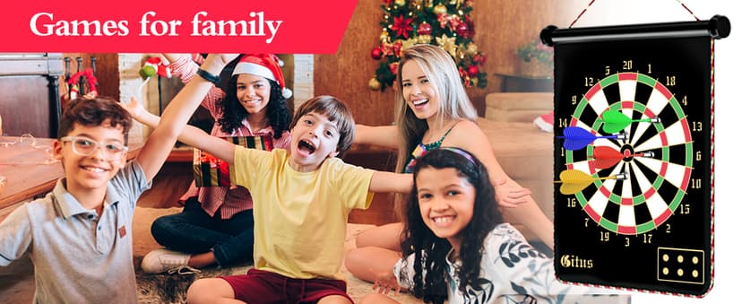 Gitus Magnetic Dart Board Indoor Outdoor Games for Kids with 12 Darts, Gifts for Teenage Boys Teen Boys Gifts Ideas Toys Gifts for 8 9 10 11 12 13 Year Old Boy Game Room Decor