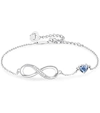 CDE Forever Love Heart Necklaces for Women, Wedding Anniversary, Birthday Mothers Day Gifts for Mom, Mother, Wife, Girlfriend, S925 Silver Jewelry with Birthstone Pendant