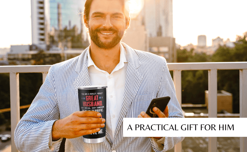 Gifts for Husband from Wife - Fathers Day Gift for Husband - Wedding Anniversary, Birthday, Christmas Gifts for Him - Romantic Love Gift Ideas for Him from Wife - 20 Oz 2-sided Tumbler