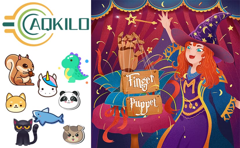 AQKILO Squirrel Finger Puppet Set, Animals Puppet Show Theater Props, Novelty Toys Weird Stuff Gifts