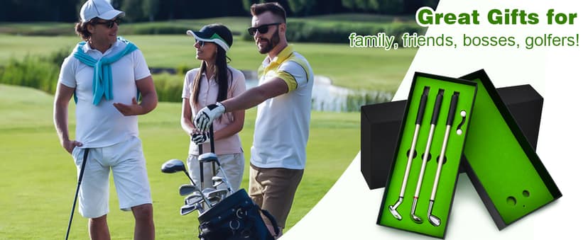 Zutcogo Funny Gifts for Men Dad Adults Husband Him Boyfriend Golfers, Golf gifts Accessories for Men, Personalized Anniversary Birthday Presents Mini Desktop Golf Ball Pen Set, Christmas Stocking Stuffers