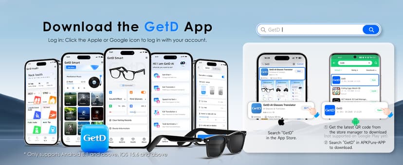 AI Glasses for Men & Women, Smart Glasses Powered by ChatGPT, AI Real-time Translation with 145 languages, 11H Music Play, Bluetooth Sunglasses with Polarized Lens, UV Protection for Daily Use, Travel