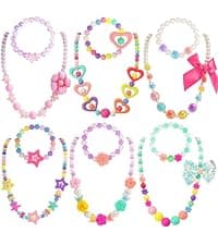 PinkSheep Little Girl Jewel Rings in Box, Adjustable, No Duplication, Girl Pretend Play and Dress Up Rings (24 Lovely Ring)