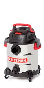 CRAFTSMAN CMXEVBE17155 10 Gallon 6.0 Peak HP Stainless Steel Wet Dry Vac, Portable Shop Vacuum Wet and Dry with Filter, Hose and Attachments for Home and Garage Use
