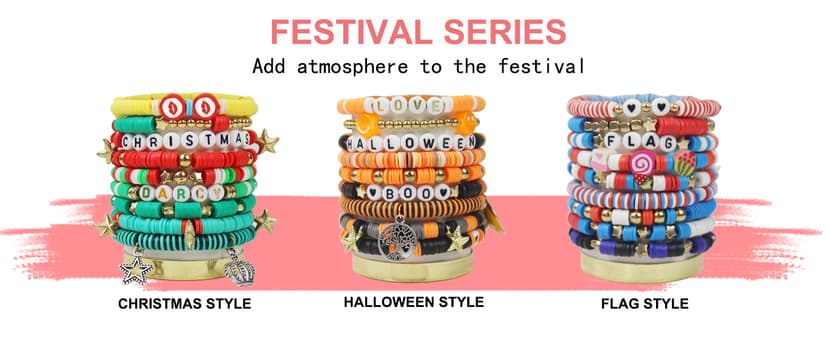 Redtwo 5100 Clay Beads Bracelet Making Kit, Flat Preppy Beads for Friendship Jewelry Making,Polymer Heishi Beads with Charms Gifts for Teen Girls Crafts for Girls Ages 8-12