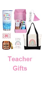 Teacher Appreciation Gifts, Best Teachers Gift for Women, Teacher Christmas Gifts, Unique Funny Thank You/Retirement/Christmas/Birthday Baskets Present for Teachers