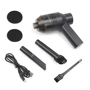 New Cordless Mini Computer Vacuum, Portable Vacuum Cleaner Keyboard Cleaner Kit - Cleaning Dust, Hairs, Crumbs, Scraps, Ash for Laptop, Keyboard, Computer,Car, Pet House, Sewing Machine