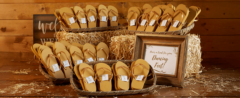 Orca Bulk Flip Flops For Wedding Guests | 52 Pack Wholesale Wedding Sandals